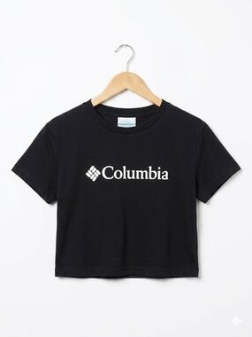 Columbia Sportswear Black Cropped Graphic Tee